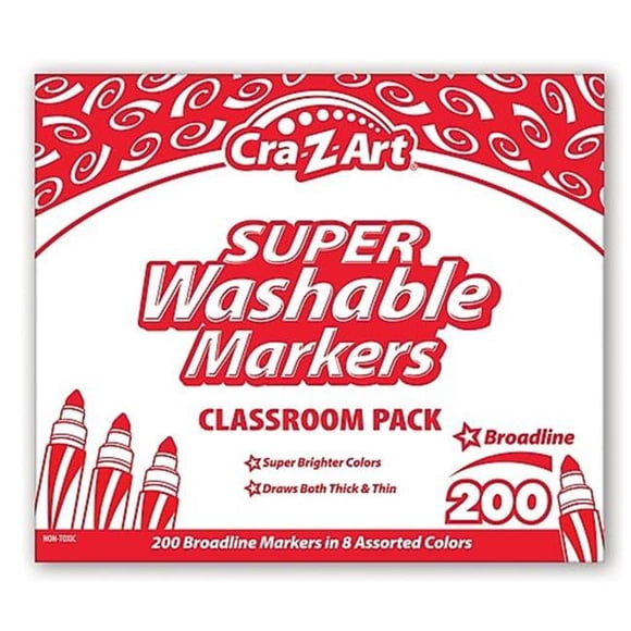 Larose Industries Broadline Washable Marker Classroom Pack, 8 Assorted Color