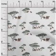 thumbnail image 1 of oneOone Cotton Poplin Fabric Tree & Animals Ikat Printed Craft Fabric BTY 42 Inch Wide, 1 of 4