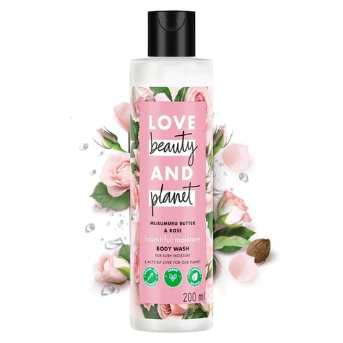 Love Beauty and Planet Gel Douche Hydratant au Beurre de Murumuru et à la Rose - 200 ml