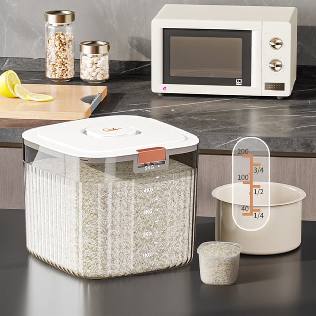 Vadktai Flour Container - Rice Container Storage Food Grain Container Bins Household for Kitchen Pantry Organization