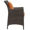 thumbnail image 2 of Modway Conduit Patio Dining Arm Chair in Brown and Orange, 2 of 3