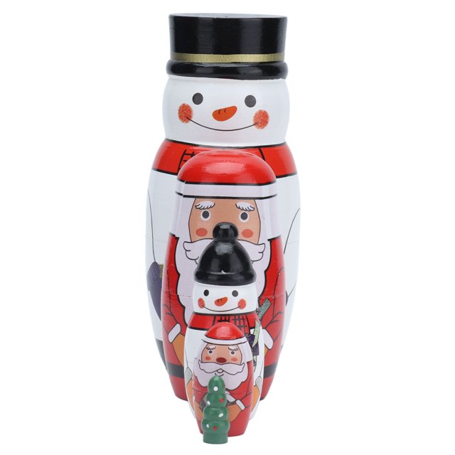 Nesting Dolls, Unique Style Christmas Ornaments Small Compact Glossy Round For Gift For Indoor For Home