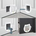thumbnail image 4 of Porte Intérieure Extérieure pour Chat, Porte pour Chat Étanche Sans Bruit Blanc pour Chambre à Coucher, 4 of 8