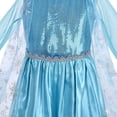thumbnail image 4 of Elsa Robe pour Filles Enfants Robe de Princesse Reine des Neiges Halloween Cosplay Costume Fête d'Anniversaire Déguisement, 4 of 6