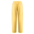 thumbnail image 5 of LSLJS Womens High Waisted Pants Women Casual Solid Color Pockets Buttons Elastic Waist Comfortable Straight Pants, 5 of 5