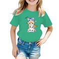 thumbnail image 1 of HNMKIU T-Shirt Graphique à Manches Courtes pour Filles, Tenue Décontractée d'Été, Col Rond Tendance pour Jeunes Fashionistas, 1 of 5