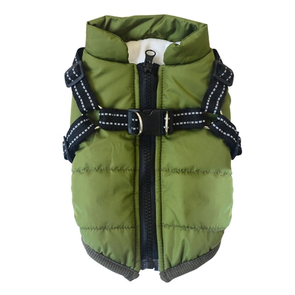 SIfdSeng Christmas Gifts Winter Vest with Integrated Harness Warm Ski Jacket for And Cats Cold Weather Outdoor Apparel