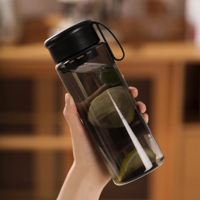 Bouteille d'Eau de Sport Réutilisable, Plastique, Couvercle Verrouillable Étanche avec Sangle pour le Gym, les Voyages, la Randonnée, le Yoga, 1 Unité