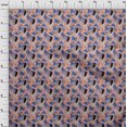 thumbnail image 2 of oneOone Tissu Georgette Viscose Pêche à Poistriangle & Monstre Matériel de Robe Imprimé Tissu au Mètre 42 Pouces de Large, 2 of 3