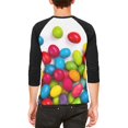 thumbnail image 2 of Halloween Jelly Beans Mens Raglan T Shirt, 2 of 2