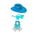thumbnail image 1 of Women's Western Cowboy Hat Scarf Eyeglasses Three Piece Set, 1 of 2
