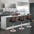 thumbnail image 3 of Armen Living Adele Contemporary Leather Swivel Barstool in Cream, 3 of 3