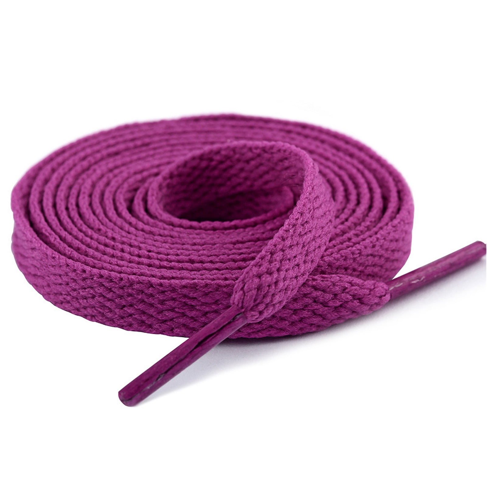 Shoelaces High Bang Polyester Single Layer 8mm Shoe Laces Colorfast Flat ShoelacesRose Purple