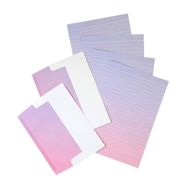 Gkeoshab Office&Craft&Stationery 6 Packs Stationery Paper Set (4 Double Stationery Writing Papers 2 Matching Envelopes) Four Gradients 4 Design (Morandi Color) Home & Garden
