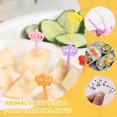 thumbnail image 3 of Animal Fruit Forks Cartoon Kid Snack Cake Dessert Food Fruit Pick Toothpic A2J4, 3 of 8