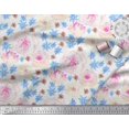 thumbnail image 2 of Soimoi Blue polyester Crepe Fabric Floral Decor Fabric Printed BTY 42 Inch Wide, 2 of 3
