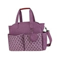 thumbnail image 4 of HILABEE Diaper Bag Tote Multi Outer Pockets Lightweight Waterproof Baby Changing Bag Purple, 4 of 9
