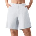 thumbnail image 2 of Ovticza Bermudas pour Femmes Séchage Rapide Légers Shorts en Lin Golf Randonnée Voyage Shorts Blanc 4TG, 2 of 5