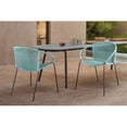 thumbnail image 2 of Armen Living LCSNSIWSB Snack Indoor Outdoor Stackable Steel Dining Chair with Wasabi Rope - Set of 2, 2 of 8