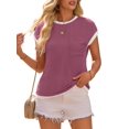 thumbnail image 3 of T-shirts à Manches Courtes pour Femmes Rouge TTG, 3 of 7