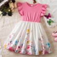 thumbnail image 1 of LOVZFMLL Robe pour Enfant 3-8 Ans, Mode, Couleur Unie, Paillettes, Fermeture Éclair, Manches Courtes, Col Rond, 1 of 9