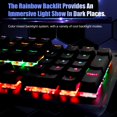 thumbnail image 3 of Dioche 104 Keys Mechanical Keyboard, Wired Real Mechanical Backlit Keyboard For PC Laptop For Game and Office, 3 of 7