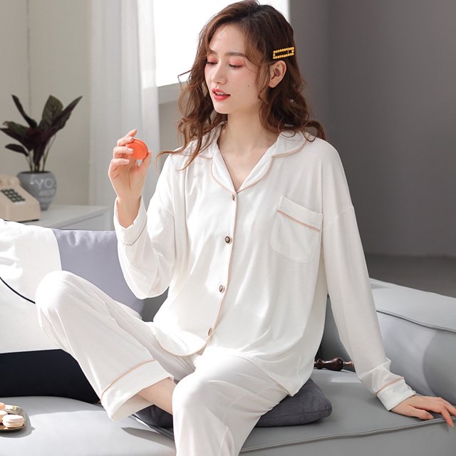 REDHOTYPE Womens Pajamas Set Long Sleeves Sleepwear Lounge Nightgown
