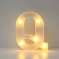 thumbnail image 1 of Vaidha Alphabet LED Letter Lights Light Up White Plastic Letters Standing Hanging A-M &, 1 of 3