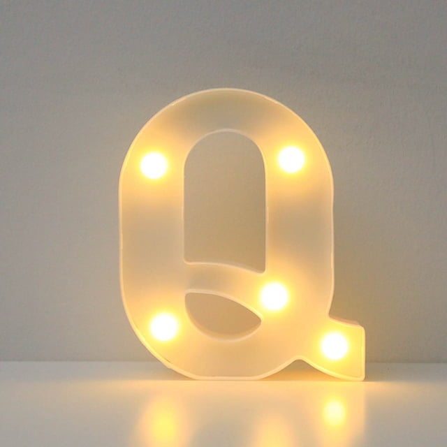 Vaidha Alphabet LED Letter Lights Light Up White Plastic Letters Standing Hanging A-M &