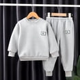 thumbnail image 2 of Pants for Girls Sweatshirt for Girls Boys And Girls Long Sleeved Round Neck Printed Sweatshirt And Pants Two-Piece Set with Elastic Waist And Long Pants Two-Piece Set, 2 of 3