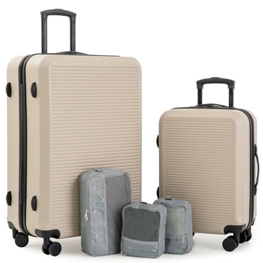 JetStream® 5-Piece Hardside Luggage Set - 28" Large Checked Suitcase, 20" Carry-On Luggage, and 3 Packing Cubes