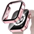 thumbnail image 1 of LEIXIUER 2 Pack Waterproof Hard Cases for Apple Watch Case 45mm 41mm 44mm 40mm with Tempered Glass Screen Protector, Accessories Ultra-Thin Durable Waterproof Protective Cover for iWatch SE 6 7 4 5, 1 of 6