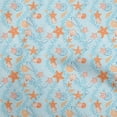 thumbnail image 1 of oneOone Polyester Spandex Baby Blue Fabric Beach Seashell Craft Projects Decor Fabric Printed By The Yard 56 Inch Wide, 1 of 4