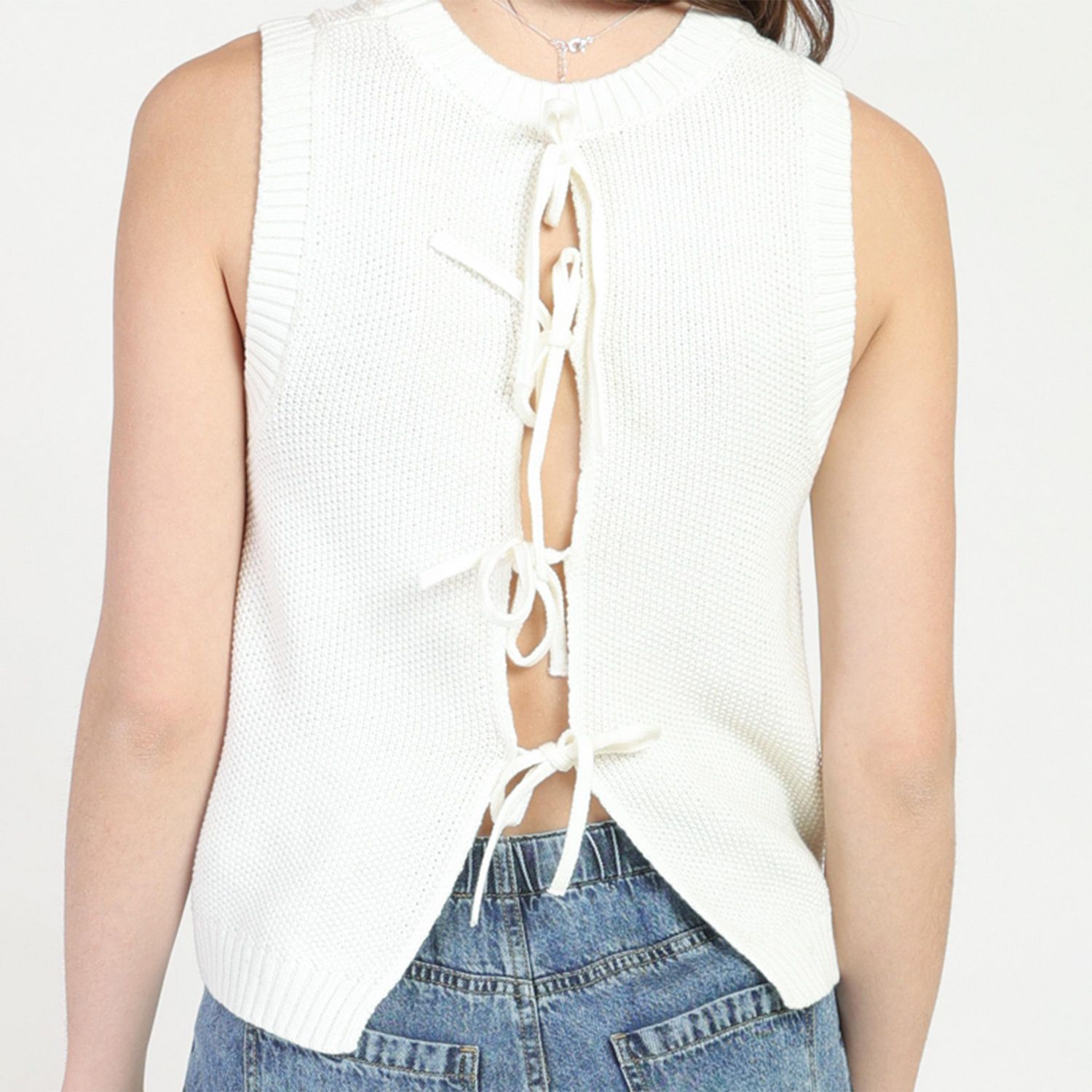 Bloom Girl Lace Back Sweater  Sizes XS-XL