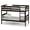 Espresso, variant on Gymax Twin Over Twin Bunk Bed Wooden Convertible Into 2 Beds High Guardrails Espresso