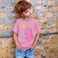 thumbnail image 3 of 6x T-Shirt Lépreux Filles Garçon et Fille Mode Décontractée Imprimé Col Rond Manches Courtes T-Shirt Haut, 3 of 3