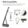 thumbnail image 3 of Wall Mounting Triangle Boom Arm Light Stand for Photography 180 Rotatable, 5kg Load Capacity, Length 130cm/51.2in, Compatible with Strobe Light, Monolight,, 3 of 7