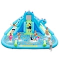 thumbnail image 1 of Gymax Inflatable Water Slide Blowup Water Park w/ Dual Slides Without Blower, 1 of 10