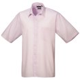 thumbnail image 1 of Premier Chemise de Travail Formelle en Popeline Unie à Manches Courtes pour Hommes, 1 of 3