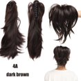 thumbnail image 2 of Short Curly Fluffy Bendable Jaw/Claw Ponytail Extensions With Messy Style Adjustable Updo Ponytail, 2 of 5
