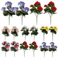 thumbnail image 3 of YAOMOBB Fade-proof Artificial Flowers Artificial Begonias Flowers Set of 2 with Stems Realistic Faux Red Flowers for Wedding Photo Props and Home Decoration, 3 of 7
