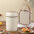 thumbnail image 2 of Insulated Food Jar 20 oz Stainless Steel Wide Mouth Thermal Soup Container with Built In Foldable Plastic Fork Spoon for Kids and Adults, 2 of 6