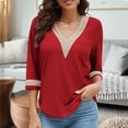 thumbnail image 2 of HVOBTTY Chemises Confortables à Manches Longues pour Femmes, Veste de Complet Décontractée Unie pour Femmes Rouge, TTG, 2 of 5