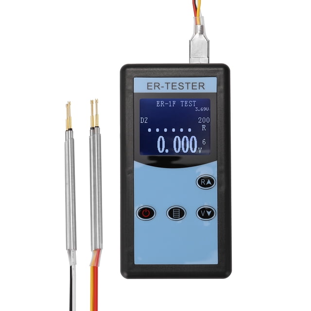 Graflsoa Testeur de Résistance Interne Portable Haute Précision avec Écran Rétroéclairé, Portée de 0.01m-200, pour Batteries Li-ion, NiMH, LiFePO4, et Bouton, Batterie Rechargeable Intégrée, 45V