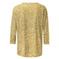thumbnail image 4 of SDNall Womens Fashion 3/4 Sleeve Round Neck Printed Loose Tops Blouse, 4 of 9