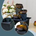 thumbnail image 1 of Elodie Tabletop Fountain 3 Tier Feng Shui Ornament Gift Flowing Water Ornament Tabletop, 1 of 8