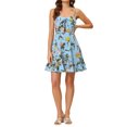 thumbnail image 2 of INSPIRE CHIC Women's Spaghetti Strap Bowknot Lemon Dotted Dresses, 2 of 6