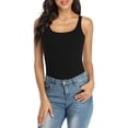thumbnail image 3 of Women's Tank Top with Shelf Bra Adjustable Wide Strap Camisole Cotton Undershirt, 3 of 6