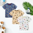thumbnail image 2 of Akiihool T-Shirt Graphique pour Garçons en Coton à Manches Courtes pour Enfants Col Rond pour Garçons et Filles (Kaki, 5-6 Ans), 2 of 4