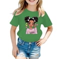 thumbnail image 1 of PMVFHDE T-Shirts pour Fille Jolis Hauts d'Été pour Fille Jolis T-Shirts pour Fille Hauts Filles T-Shirts Graphiques Enfant Filles Joli Graphique Col Rond Manche Courte Tee T-Shirt d'Été Vert,9-10 Ans, 1 of 5